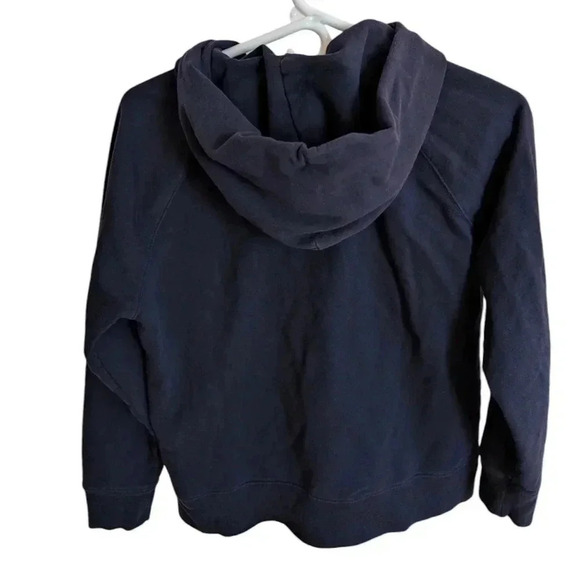 Women's Gap Sweatshirt Navy Blue With Flower Printed SZ L Cotton Casual - Picture 2 of 5